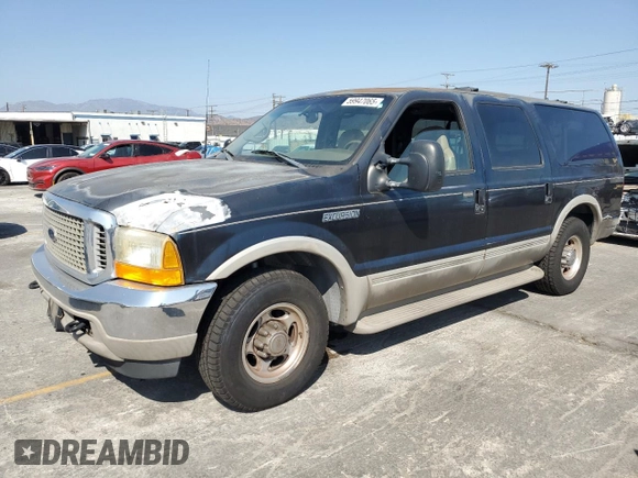 2000 Ford Excursion Limited with VIN 1FMNU42S7YED53975, listed as a Copart auction lot 59947065 with 188,889 mi miles and Clean title. Bid and sale history available at DreamBid. Image 1.