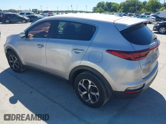 2020 Kia Sportage LX with VIN KNDPMCAC6L7742024, listed as a IAAI auction lot 41826294 with 67,359 mi miles. Bid and sale history available at carsss.com. Image 3.