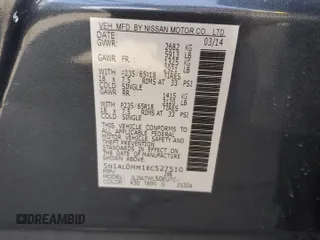 2014 Infiniti QX60 with VIN 5N1AL0MM1EC527510, listed as a Copart auction lot 51605645 with 146,933 mi miles and Salvage Title. Bid and sale history available at carsss.com. Image 14.