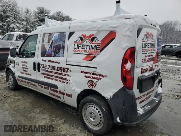 2015 Ram ProMaster City Cargo Tradesman with VIN ZFBERFAT5F6A63517, listed as a Copart auction lot 43895155 with 238,462 mi miles and Salvage Title. Bid and sale history available at carsss.com. Image 2.