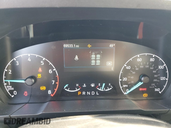 2022 Ford Maverick XL with VIN 3FTTW8F91NRA48808, listed as a Copart auction lot 50828655 with 69,533 mi miles and Salvage Title. Bid and sale history available at DreamBid. Image 9.