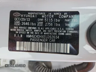 2014 Hyundai Genesis R-Spec z VIN KMHGC4DHXEU262634, wystawiony jako Copart lot #58714705 z przebiegiem 160 521 mil mil oraz Tytuł czysty. Historia ofert i sprzedaży dostępna na DreamBid. Obrazek 12.