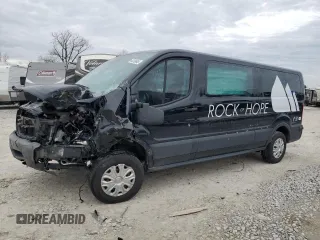 2019 Ford Transit Passenger XL with VIN 1FBZX2YM7KKB25398, listed as a Copart auction lot 43358645 with Not Provided miles and Salvage Title. Bid and sale history available at carsss.com. Image 1.