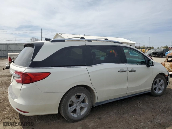 2019 Honda Odyssey EX-L with VIN 5FNRL6H78KB113749, listed as a Copart auction lot 49448935 with 72,380 mi miles and Salvage Title. Bid and sale history available at carsss.com. Image 3.