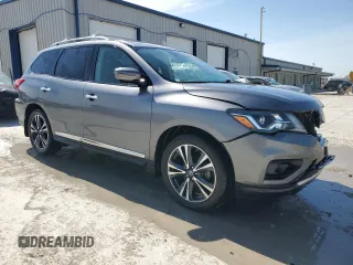 2017 Nissan Pathfinder S with VIN 5N1DR2MN9HC912477, listed as a Copart auction lot 53715565 with 90,690 mi miles and Salvage title. Bid and sale history available at DreamBid. Image 4.