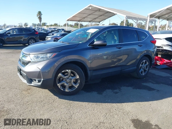 2019 Honda CR-V EX with VIN 5J6RW1H57KA044404, listed as a IAAI auction lot 41329013 with 45,923 mi miles. Bid and sale history available at carsss.com. Image 2.