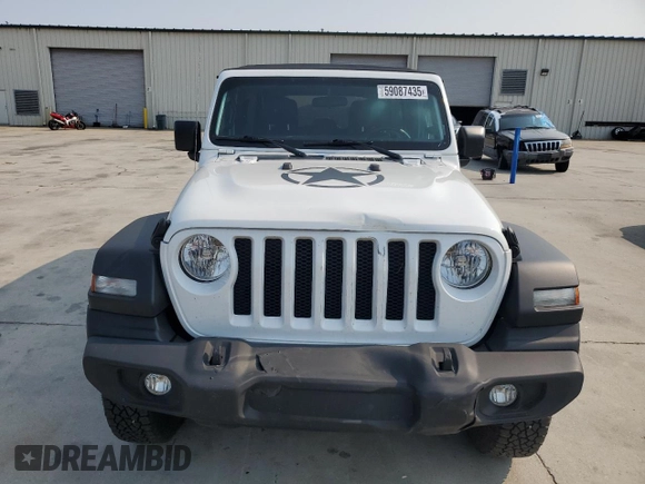 2020 Jeep Wrangler Unlimited Freedom with VIN 1C4HJXDG9LW238432, listed as a Copart auction lot 59087435 with 92,093 mi miles and Salvage title. Bid and sale history available at DreamBid. Image 5.