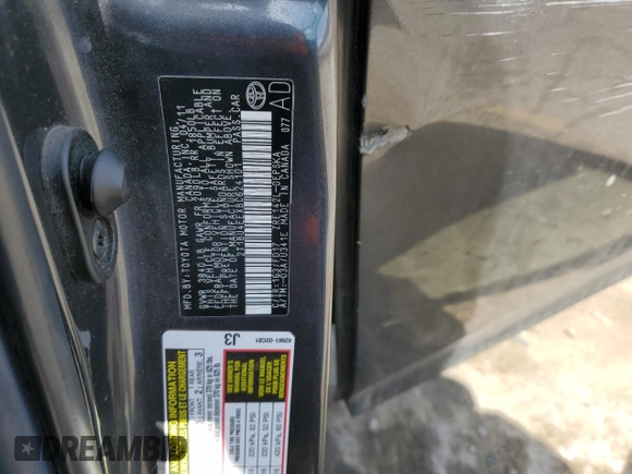 2011 Toyota Corolla L with VIN 2T1BU4EEXBC624101, listed as a Copart auction lot 51277935 with 122,057 mi miles and Salvage Title. Bid and sale history available at carsss.com. Image 14.