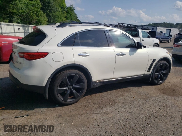 2016 Infiniti QX70 z VIN JN8CS1MU4GM670023, wystawiony jako Copart lot #59185875 z przebiegiem 123 880 mil mil oraz Szkoda całkowita • Salvage title. Historia ofert i sprzedaży dostępna na DreamBid. Obrazek 3.