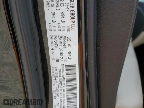 2014 Dodge Durango Citadel z VIN 1C4SDJET6EC267350, wystawiony jako Copart lot #56128585 z przebiegiem 259 339 mil mil oraz Szkoda całkowita • Salvage title. Historia ofert i sprzedaży dostępna na DreamBid. Obrazek 13.