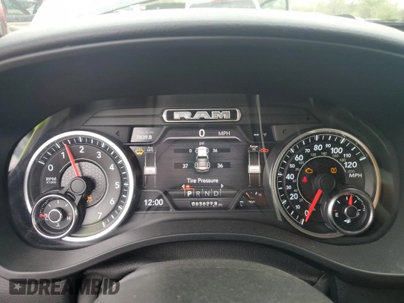 2021 Ram 1500 Big Horn с VIN 1C6SRFMT1MN774182, выставлен на аукционе Copart как лот 54378115 с пробегом 63 627 миль миль и Списание • Salvage title. История ставок и продаж доступна на DreamBid. Изображение 9.