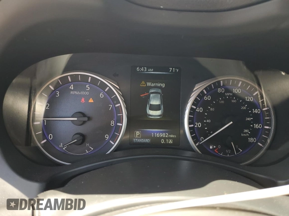 2017 Infiniti Q50 Sport with VIN JN1EV7AP1HM737727, listed as a Copart auction lot 66002305 with 116,982 mi miles and Clean title. Bid and sale history available at DreamBid. Image 9.