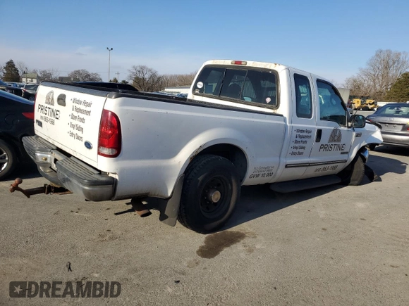 1999 Ford F-250 XL with VIN 1FTNX20F6XEF06608, listed as a Copart auction lot 45563185 with 260,145 mi miles and Salvage title. Bid and sale history available at DreamBid. Image 3.