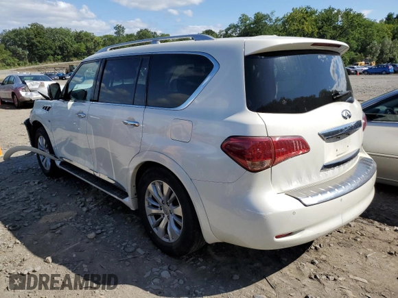 2016 Infiniti QX80 with VIN JN8AZ2NC5G9402910, listed as a Copart auction lot 67541834 with 174,471 mi miles and Salvage Title. Bid and sale history available at carsss.com. Image 2.