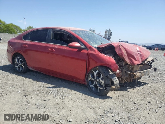 2021 Kia Forte LXS with VIN 3KPF24AD1ME387104, listed as a Copart auction lot 55461895 with 89,496 mi miles and Salvage title. Bid and sale history available at DreamBid. Image 4.