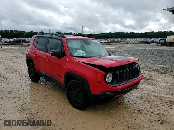 2018 Jeep Renegade Trailhawk with VIN ZACCJBCBXJPG96008, listed as a Copart auction lot 56657785 with 46,560 mi miles and Salvage title. Bid and sale history available at DreamBid. Image 14.