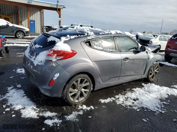 2017 Hyundai Veloster with VIN KMHTC6AD2HU314581, listed as a Copart auction lot 45744705 with 133,713 mi miles and Salvage Title. Bid and sale history available at carsss.com. Image 3.