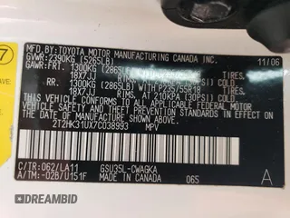 2007 Lexus RX 350 with VIN 2T2HK31UX7C038993, listed as a Copart auction lot 51102885 with 255,208 mi miles and Salvage Title. Bid and sale history available at DreamBid. Image 15.