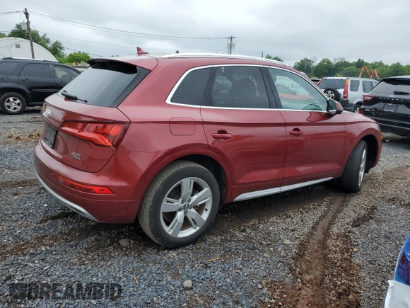 2018 Audi Q5 Premium Plus with VIN WA1BNAFY1J2043744, listed as a Copart auction lot 60854055 with 95,595 mi miles and Clean title. Bid and sale history available at DreamBid. Image 3.