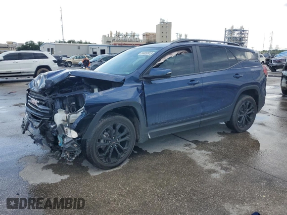 2022 GMC Terrain SLE with VIN 3GKALMEV7NL246663, listed as a Copart auction lot 55052815 with Not provided miles and Salvage title. Bid and sale history available at DreamBid. Image 1.