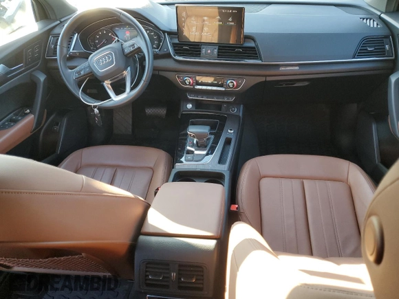 2023 Audi Q5 Premium with VIN WA1ABAFY0P2180588, listed as a Copart auction lot 45296975 with 24,530 mi miles and Salvage Title. Bid and sale history available at carsss.com. Image 8.