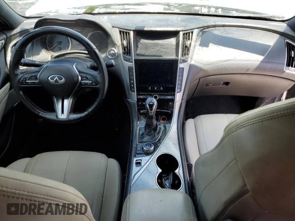 2017 Infiniti Q60 Sport with VIN JN1EV7EK7HM363168, listed as a Copart auction lot 54849725 with 91,528 mi miles and Salvage Title. Bid and sale history available at DreamBid. Image 8.