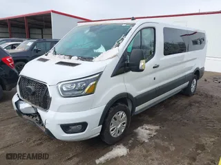 2023 Ford Transit Passenger Wagon XL with VIN 1FBAX2YGXPKB41710, listed as a IAAI auction lot 41851473 with 3,055 mi miles. Bid and sale history available at carsss.com. Image 18.