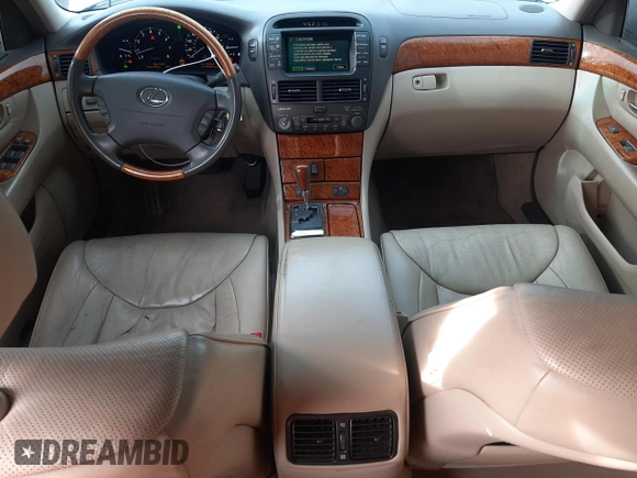 2004 Lexus LS 430 with VIN JTHBN36F240126646, listed as a Copart auction lot 53866695 with 126,363 mi miles and Salvage Title. Bid and sale history available at DreamBid. Image 8.