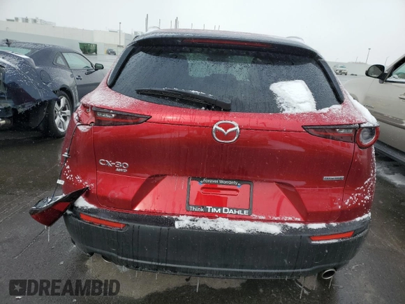 2025 Mazda CX-30 S Preferred with VIN 3MVDMBCMXSM753341, listed as a Copart auction lot 44648745 with 1,281 mi miles and Salvage Title. Bid and sale history available at DreamBid. Image 6.
