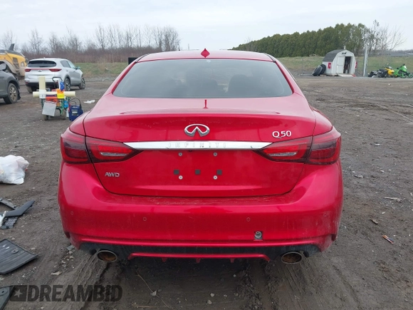 2021 Infiniti Q50 3.0t SIGNATURE EDITION with VIN JN1EV7CR4MM751761, listed as a IAAI auction lot 41958167 with 47,405 mi miles. Bid and sale history available at carsss.com. Image 16.