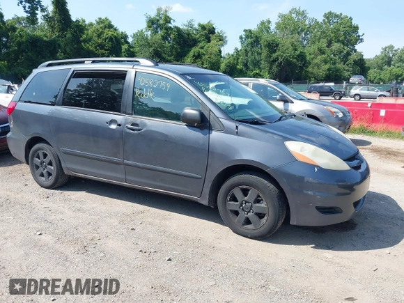 2006 Toyota Sienna CE z VIN 5TDZA23CX6S440948, wystawiony jako IAAI lot #42582759 z przebiegiem 238 185 mil mil oraz . Historia ofert i sprzedaży dostępna na DreamBid. Obrazek 1.