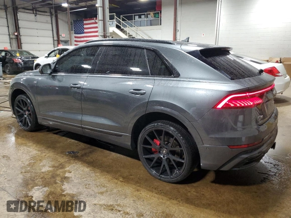 2019 Audi Q8 Premium Plus with VIN WA1EVAF1XKD004270, listed as a Copart auction lot 61906285 with 106,784 mi miles and Salvage title. Bid and sale history available at DreamBid. Image 2.