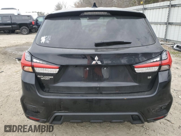 2021 Mitsubishi Outlander Sport SE with VIN JA4APVAU8MU026448, listed as a Copart auction lot 47629465 with 56,385 mi miles and Salvage Title. Bid and sale history available at carsss.com. Image 6.