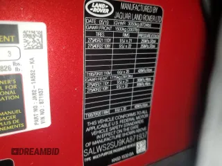2019 Land Rover Range Rover Sport HST with VIN SALWS2SU9KA871937, listed as a Copart auction lot 59045735 with 63,852 mi miles and Salvage title. Bid and sale history available at DreamBid. Image 14.