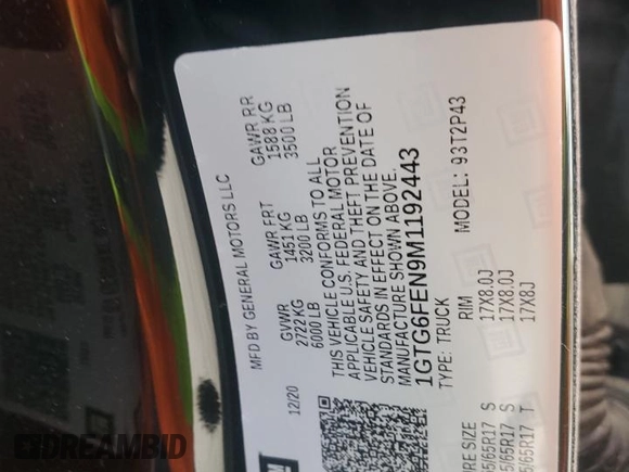 2021 GMC Canyon 4WD AT4 z VIN 1GTG6FEN9M1192443, wystawiony jako Copart lot #54955745 z przebiegiem 1544 mil mil oraz Tytuł czysty. Historia ofert i sprzedaży dostępna na DreamBid. Obrazek 12.