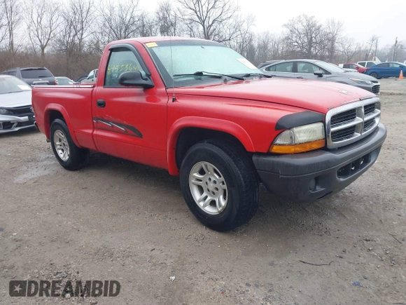 2004 Dodge Dakota with VIN 1D7FL16K14S535595, listed as a IAAI auction lot 41553641 with 110,223 mi miles. Bid and sale history available at carsss.com. Image 1.