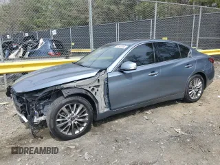 2019 Infiniti Q50 Luxe с VIN JN1EV7AR9KM553774, выставлен на аукционе Copart как лот 51593855 с пробегом 62 446 миль миль и Списание • Salvage title. История ставок и продаж доступна на DreamBid. Изображение 1.