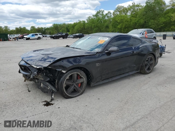 2021 Ford Mustang Mach 1 with VIN 1FA6P8R06M5555038, listed as a Copart auction lot 56496525 with 16,174 mi miles and Salvage title. Bid and sale history available at DreamBid. Image 1.