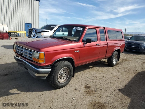 1992 Ford Ranger Splash with VIN 1FTCR15X5NPA54097, listed as a Copart auction lot 43804445 with 19,097 mi miles and Salvage Title. Bid and sale history available at carsss.com. Image 1.