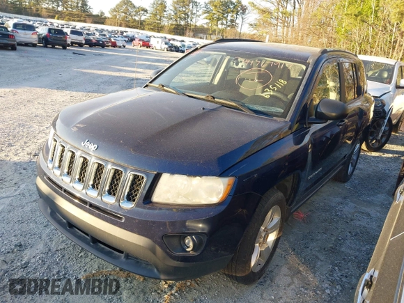 2012 Jeep Compass Sport with VIN 1C4NJCBA8CD635118, listed as a IAAI auction lot 41767917 with 162,054 mi miles. Bid and sale history available at carsss.com. Image 2.