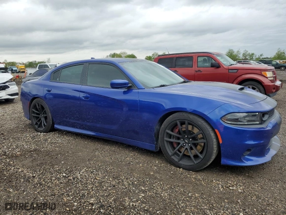 2020 Dodge Charger Scat Pack with VIN 2C3CDXGJ5LH148304, listed as a Copart auction lot 50733835 with 76,578 mi miles and Salvage Title. Bid and sale history available at carsss.com. Image 4.