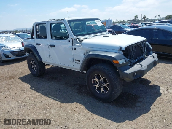 2018 Jeep Wrangler Unlimited Sport S z VIN 1C4HJXDG6JW210973, wystawiony jako IAAI lot #42154094 z przebiegiem 116 620 mil mil oraz . Historia ofert i sprzedaży dostępna na DreamBid. Obrazek 1.