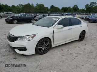 2016 Honda Accord Touring z VIN 1HGCR3F94GA012846, wystawiony jako Copart lot #62354395 z przebiegiem 208 144 mil mil oraz Szkoda całkowita • Salvage title. Historia ofert i sprzedaży dostępna na DreamBid. Obrazek 1.