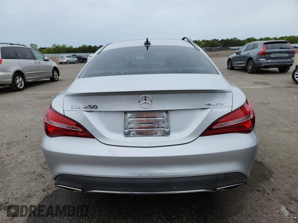 2018 Mercedes-Benz CLA 250 with VIN WDDSJ4GB7JN653164, listed as a Copart auction lot 58487175 with 60,922 mi miles and Salvage title. Bid and sale history available at DreamBid. Image 6.