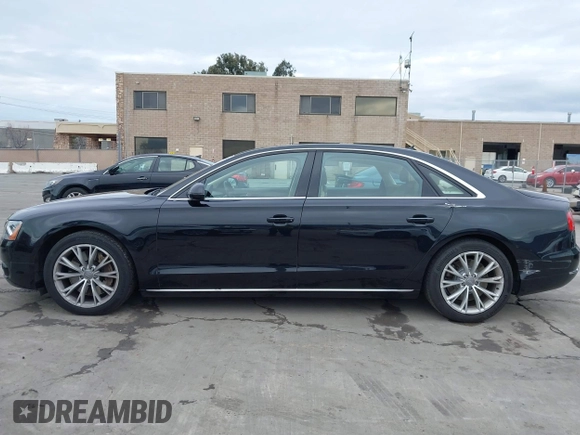2012 Audi A8 L with VIN WAURVAFD7CN005452, listed as a IAAI auction lot 41529084 with 80,738 mi miles. Bid and sale history available at carsss.com. Image 14.