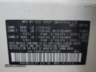 2015 Subaru Outback Premium с VIN 4S4BSACC6F3299365, выставлен на аукционе Copart как лот 58938565 с пробегом 126 636 миль миль и Списание • Salvage title. История ставок и продаж доступна на DreamBid. Изображение 12.