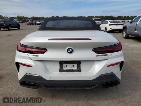 2019 BMW 8 Series M850i xDrive with VIN WBAFY4C54KBX29575, listed as a Copart auction lot 71558594 with 37,627 mi miles and Salvage title. Bid and sale history available at DreamBid. Image 6.