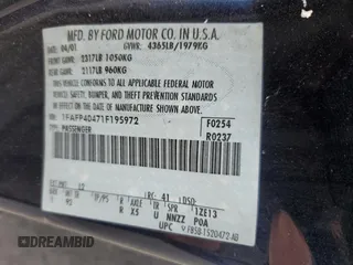 2001 Ford Mustang Standard with VIN 1FAFP40471F195972, listed as a Copart auction lot 48257465 with 155,495 mi miles and Salvage Title. Bid and sale history available at carsss.com. Image 12.
