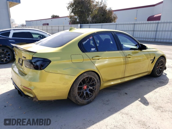 2015 BMW M3 with VIN WBS3C9C53FP803328, listed as a Copart auction lot 47595133 with 50,121 mi miles. Bid and sale history available at carsss.com. Image 3.