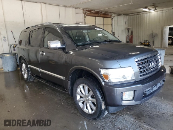 2008 Infiniti QX56 z VIN 5N3AA08C58N912480, wystawiony jako Copart lot #58962025 z przebiegiem 325 726 mil mil oraz Szkoda całkowita • Salvage title. Historia ofert i sprzedaży dostępna na DreamBid. Obrazek 4.